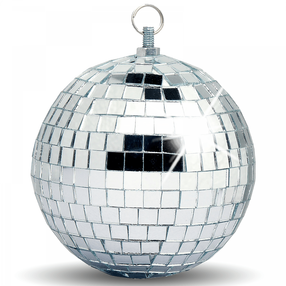 Silver Mirror Ball Decor Lighting 100mm 4"