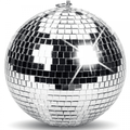 Silver Mirror Ball Decor Lighting 150mm 6"