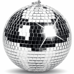 Silver Mirror Ball Decor Lighting 150mm 6"