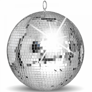 Silver Mirror Ball Decor Lighting 300mm 12"