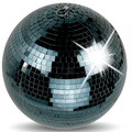Lightweight Black Mirror Ball 12"