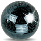 Lightweight Black Mirror Ball 16"