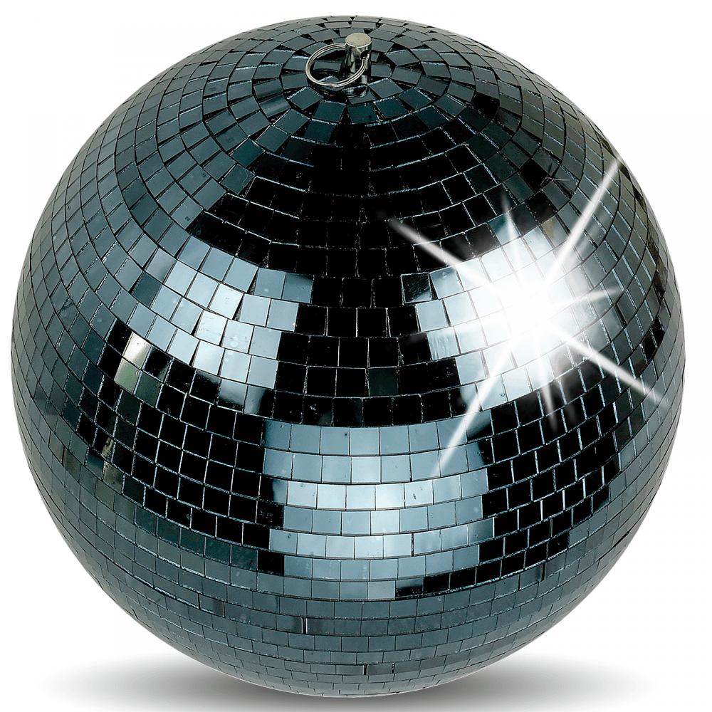 Lightweight Black Mirror Ball 16"