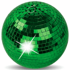Green Mirror Ball Decor Lighting 200mm 8"