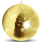 Gold Mirror Ball Decor Lighting 300mm 12"
