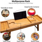 Luxury Extendable Bath Bed Tray 75-103cm