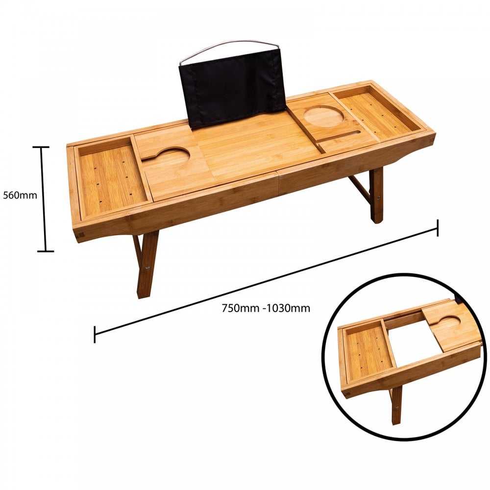 Luxury Extendable Bath Bed Tray 75-103cm