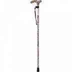 High Quality Folding & Extendable Patterned Walking Stick - Classic Floral
