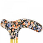 High Quality Folding & Extendable Patterned Walking Stick - Classic Floral
