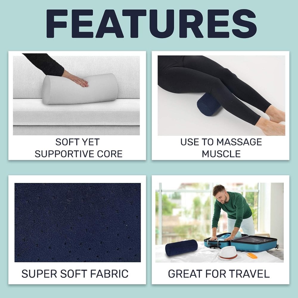 Dark Grey 5" Lumbar Roll Cushion