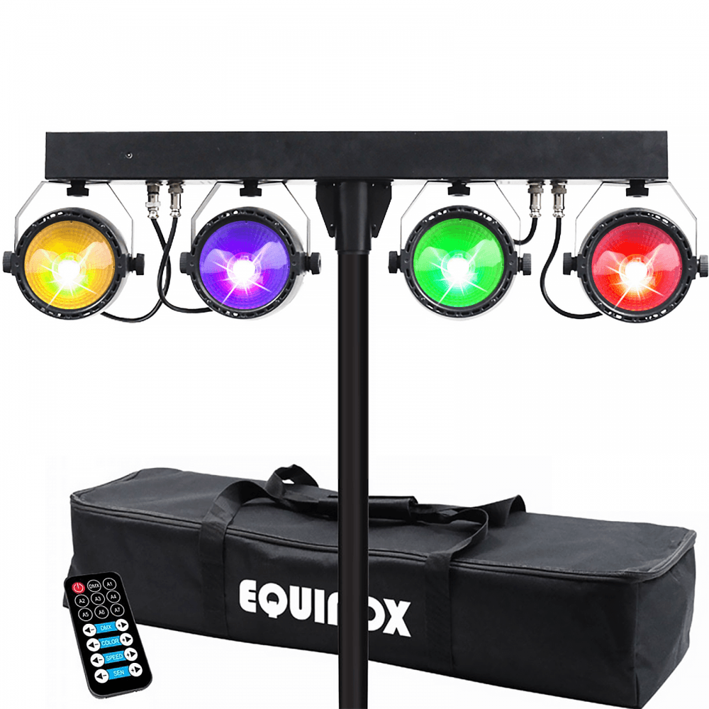 Microbar COB LED RGB DMX 4 Head Lighting Kit