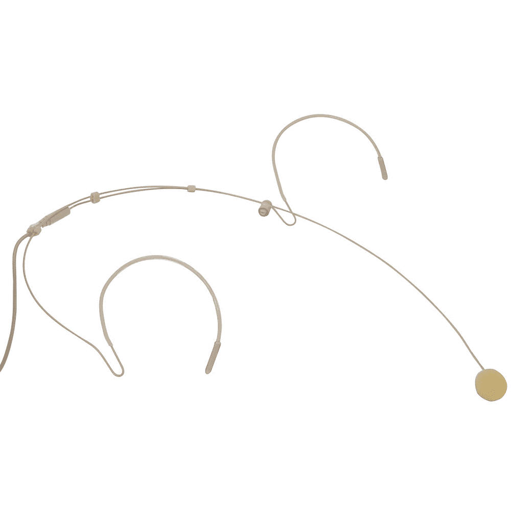 Discreet Neckband Omni Microphone for Wireless Systems - Beige Flesh