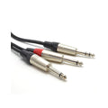 1.5m 6.35mm Jack Stereo to 2 x 1/4 Inch Jacks Mono Cable OFC Audio Lead HQ