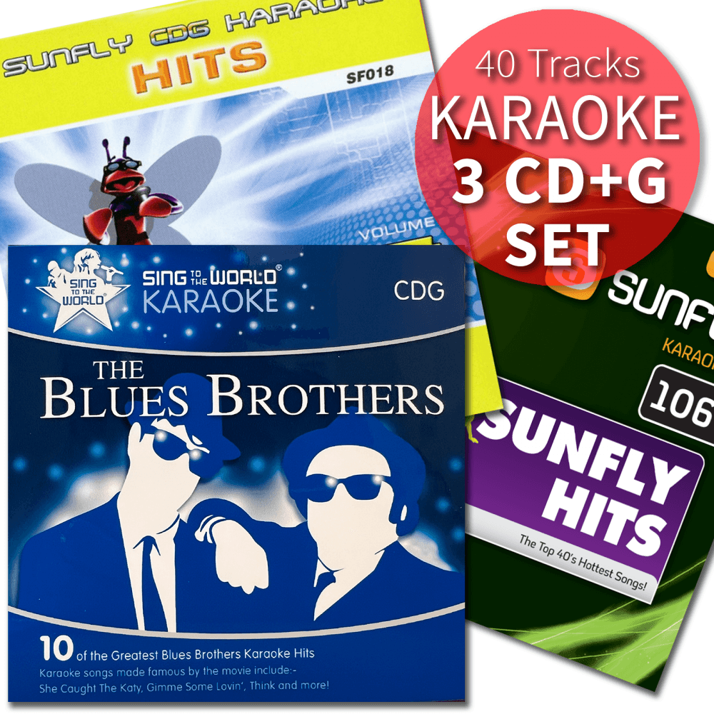 Triple CD Karaoke CD+G Disc Set CDG