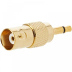 BNC Female To 3.5mm Mono Jack Plug Aerial Adapter