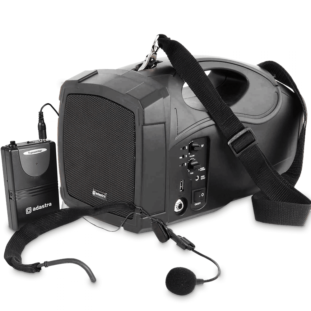 Handheld PA System with Neckband Mic and Bluetooth