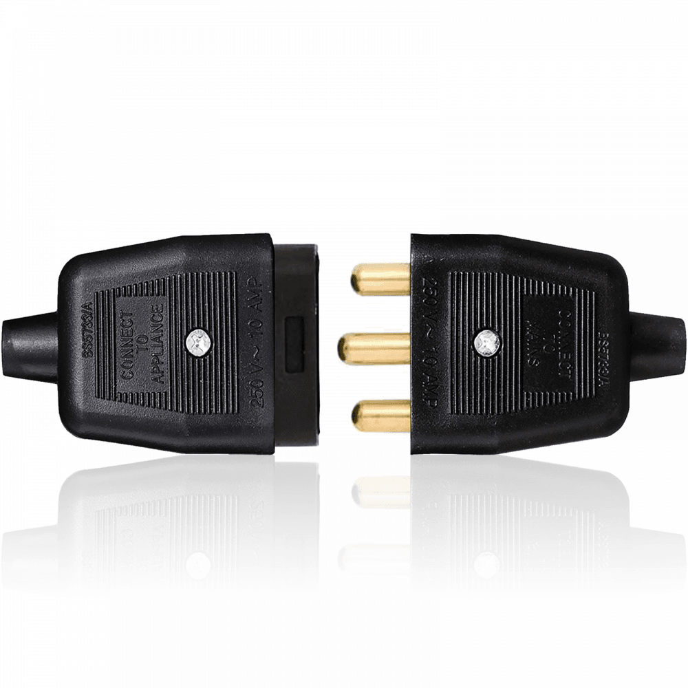3 Way 10 A In-line Impact Resistant Mains Connector