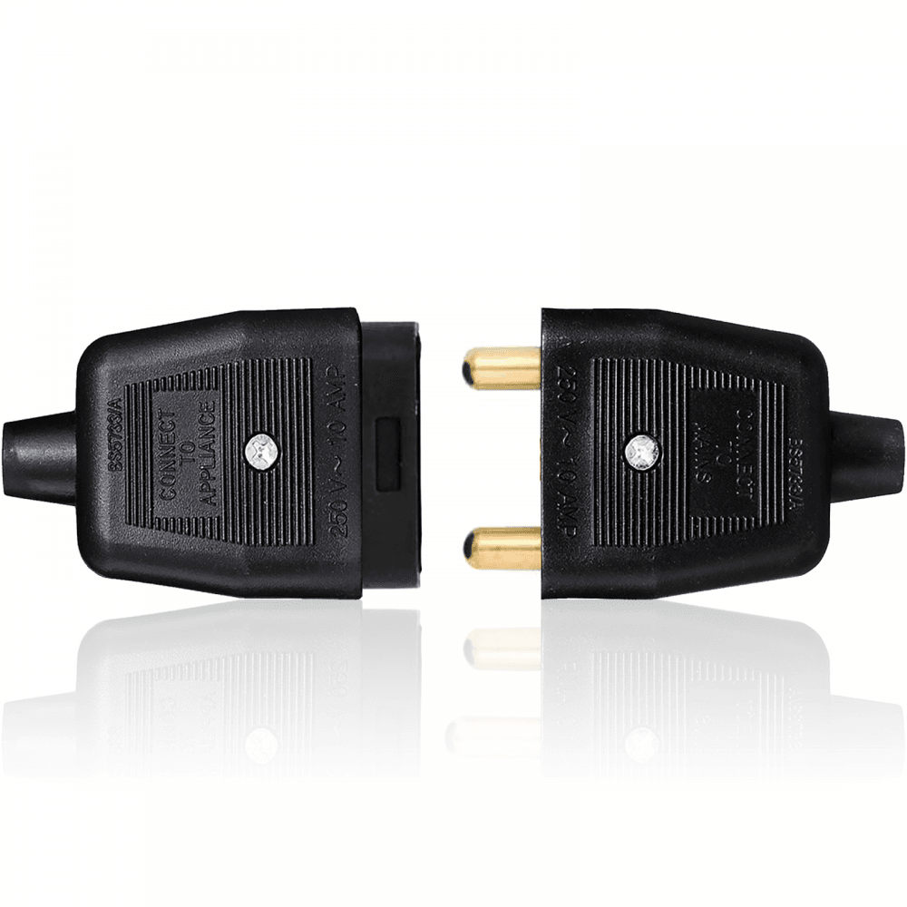 2 Way 10 A In-line Impact Resistant Mains Connector