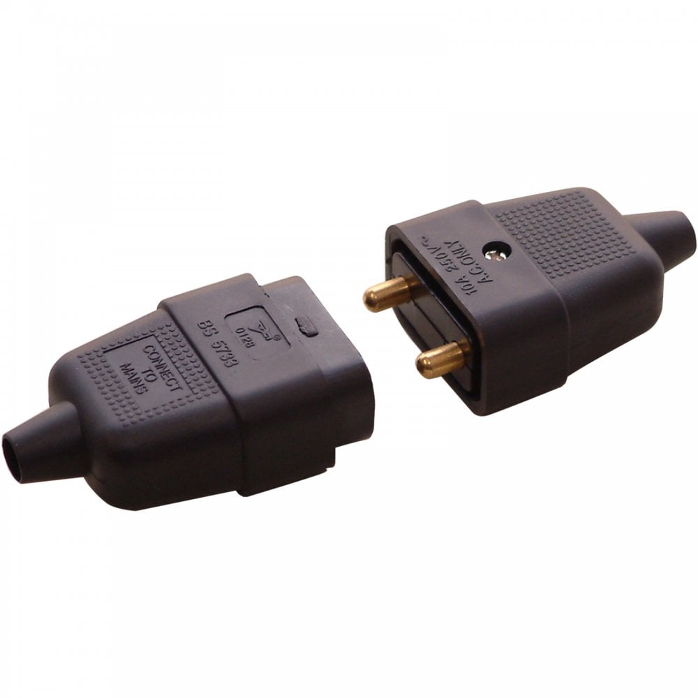 2 Way 10 A In-line Impact Resistant Mains Connector