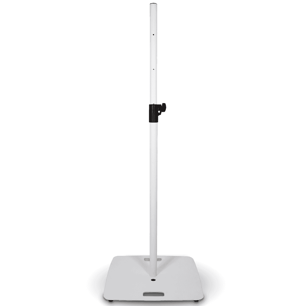 White Adjustable Speaker Stand with Square Base