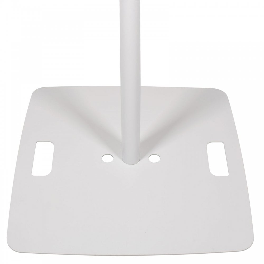 White Adjustable TV Stand with Heavy Square Base