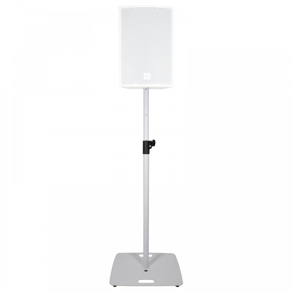White Adjustable Speaker Stand with Square Base