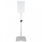 White Adjustable Speaker Stand with Square Base