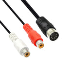 5-Pin Din Plug to 2 x RCA Phono Sockets Adaptor