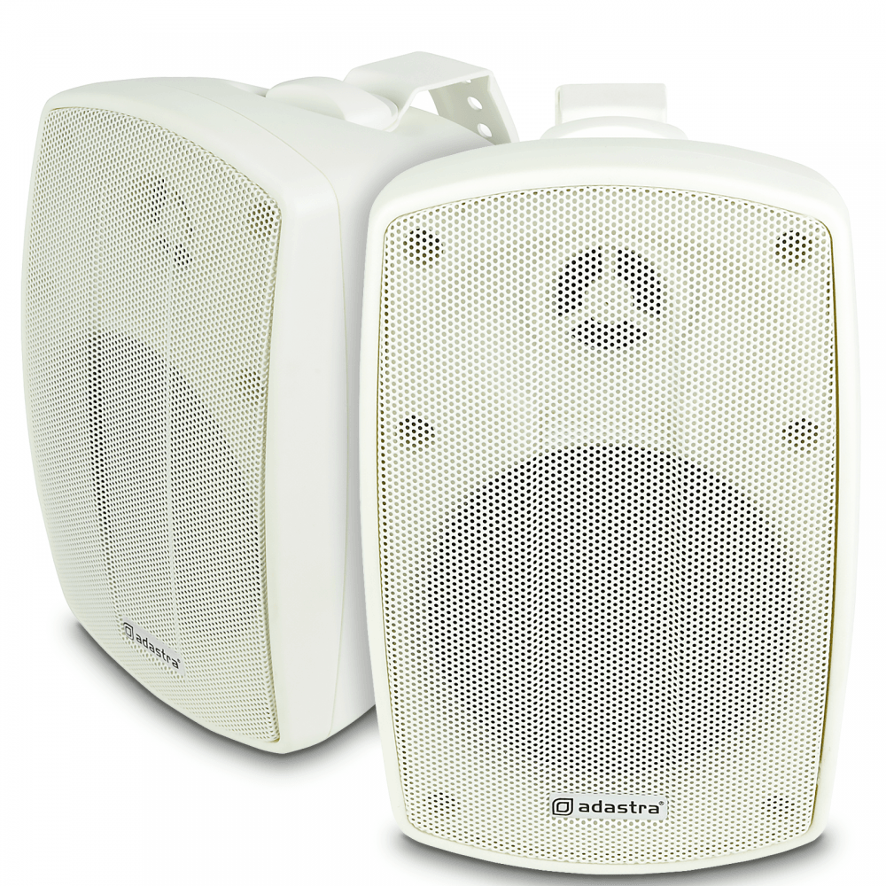 Pair of IP44 Wall Mount PA Speakers 70W RMS in White