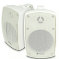 Pair of IP44 Wall Mount PA Speakers 70W RMS in White