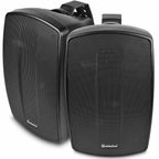 Pair of IP44 Wall Mount PA Speakers 50W RMS in Black