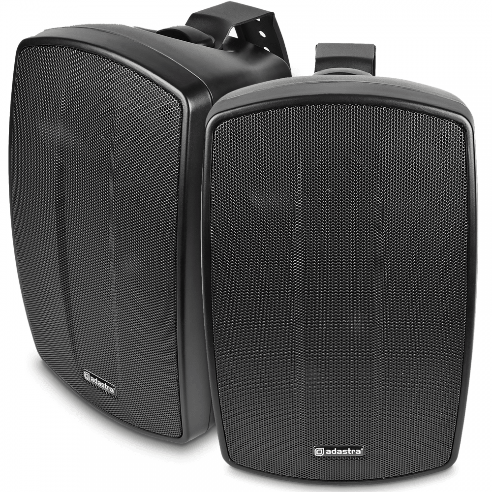 Pair of IP44 Wall Mount PA Speakers 30W RMS in Black