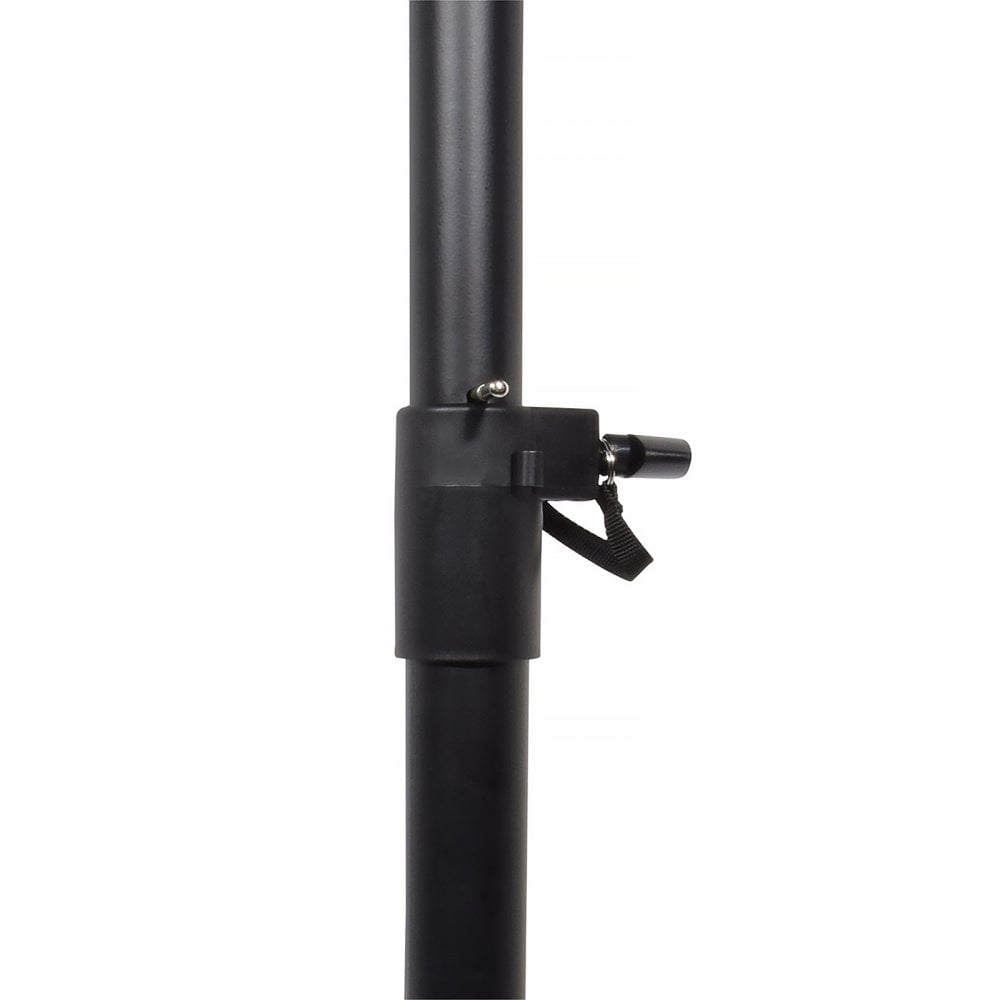 Black Adjustable Speaker Stand with Square Base