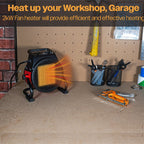 2kW Utility PTC Electrical Fan Heater With 2 Heat Settings