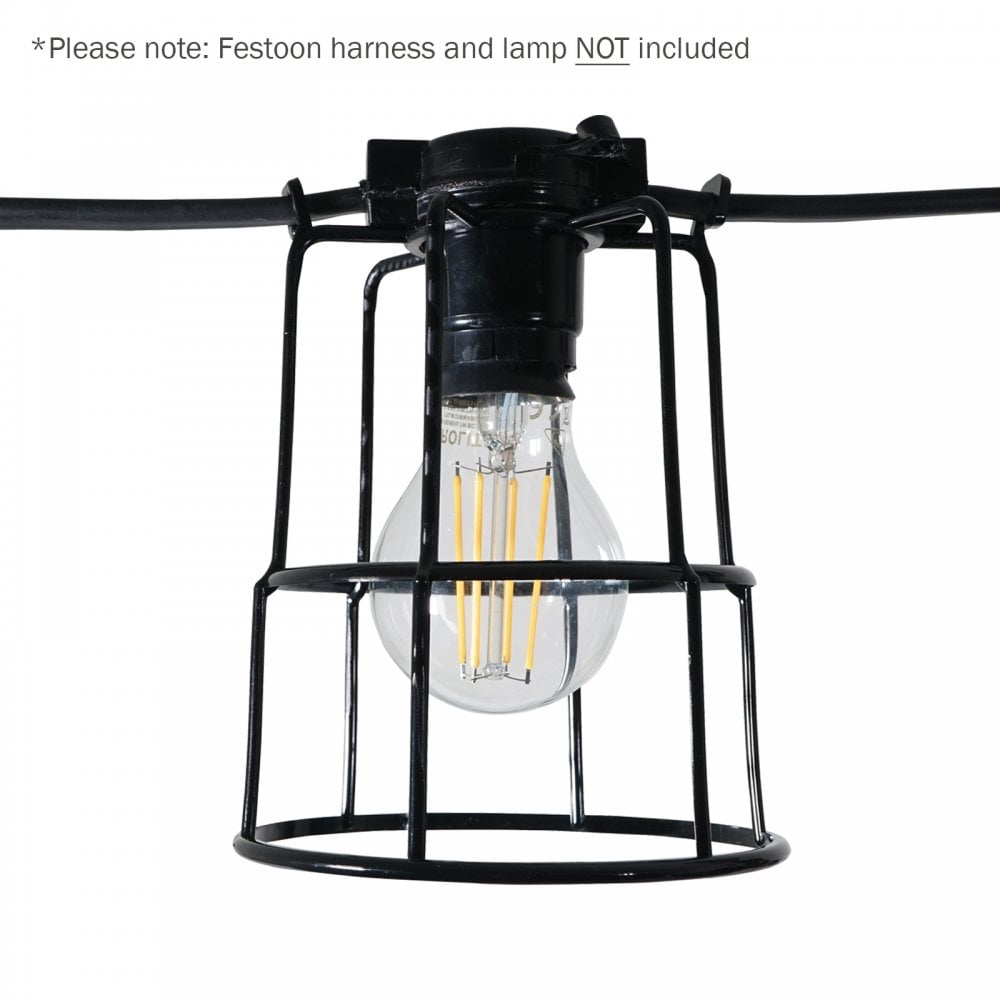 Black Lightweight Festoon Lamp Guard
