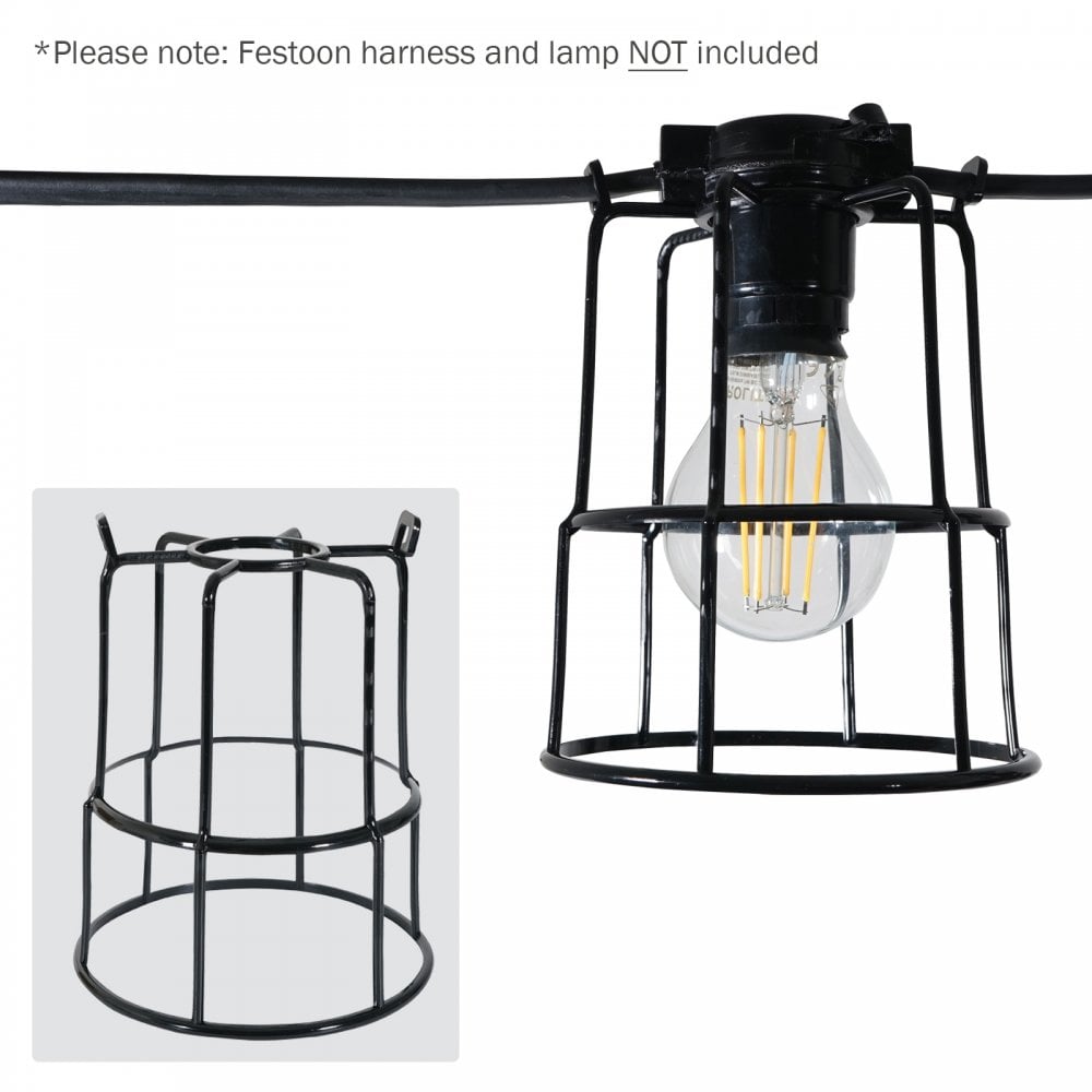 Black Lightweight Festoon Lamp Guard