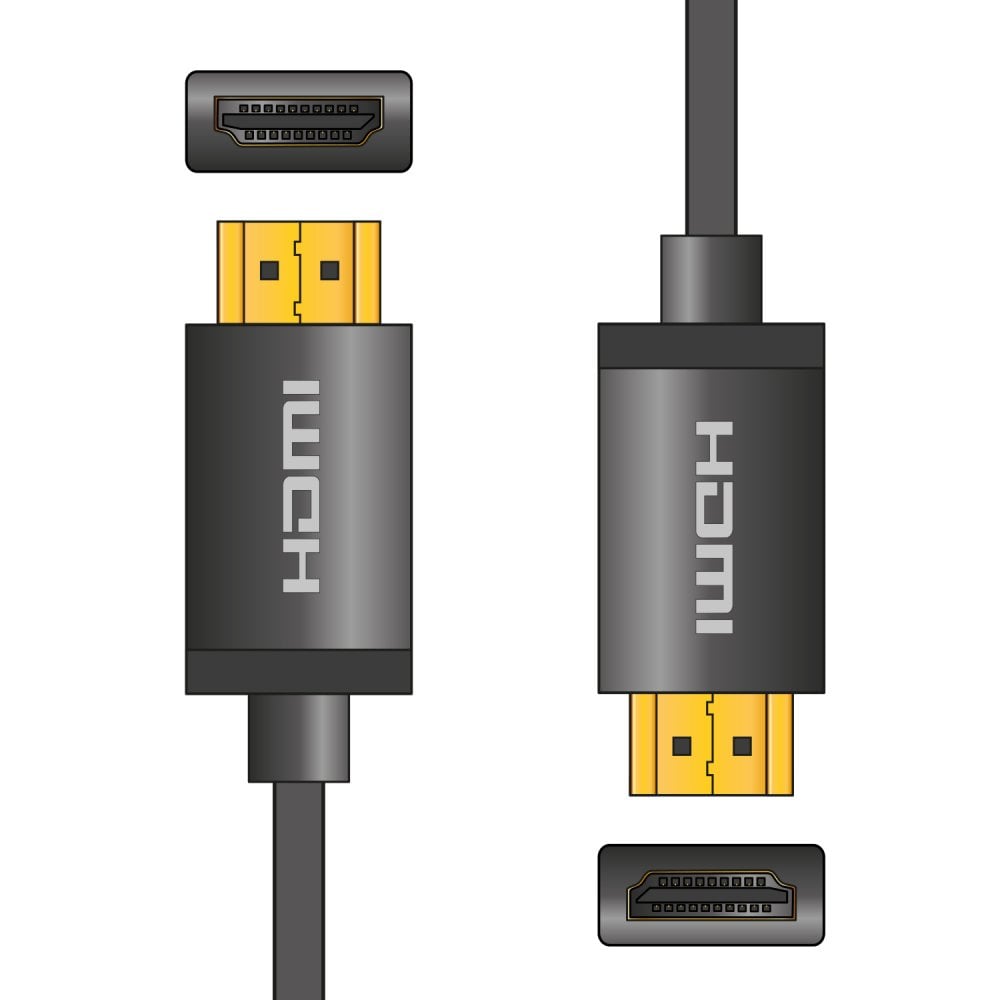 Premium 4K HDMI Leads with Black Aluminium Head-Shell
