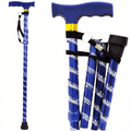 Extendable Plastic Handled Walking Stick with Engraved Pattern
