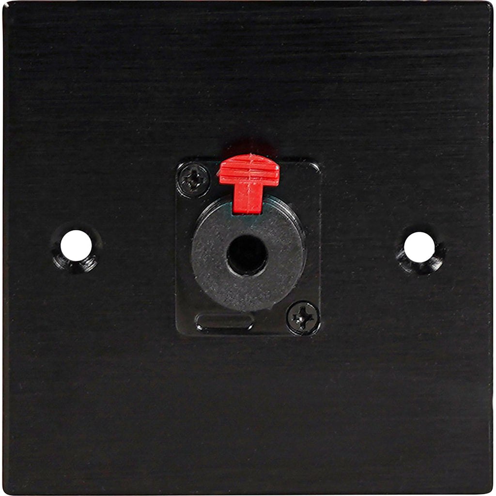 Black Metal Wall Plate 1 6.35mm Jack Socket