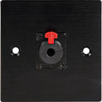 Black Metal Wall Plate 1 6.35mm Jack Socket
