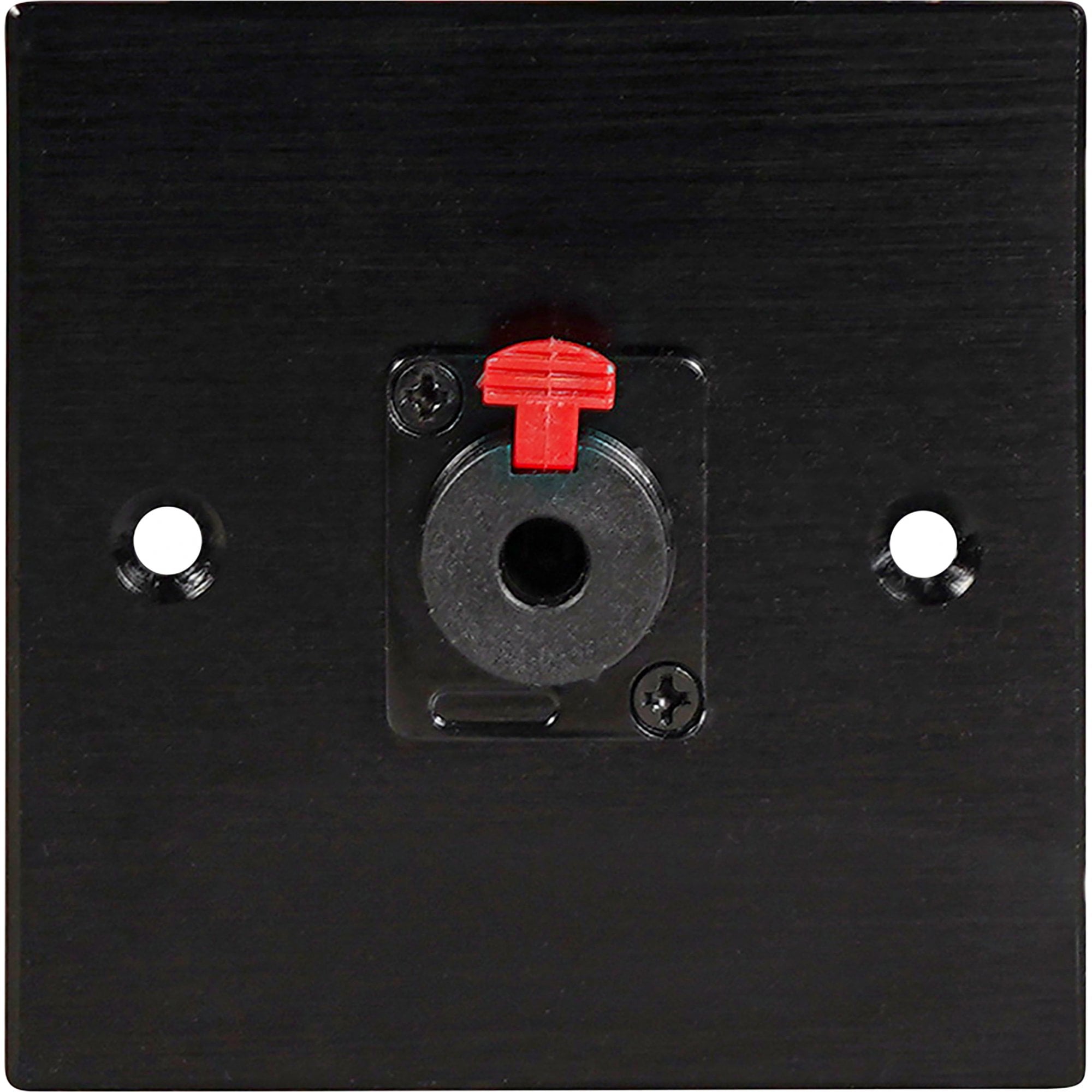 Black Metal Wall Plate 1 6.35mm Jack Socket