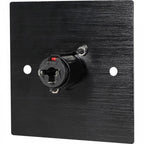 Black Metal Wall Plate 1 6.35mm Jack Socket