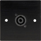 Black Metal Wall Plate 1 SpeakON Socket