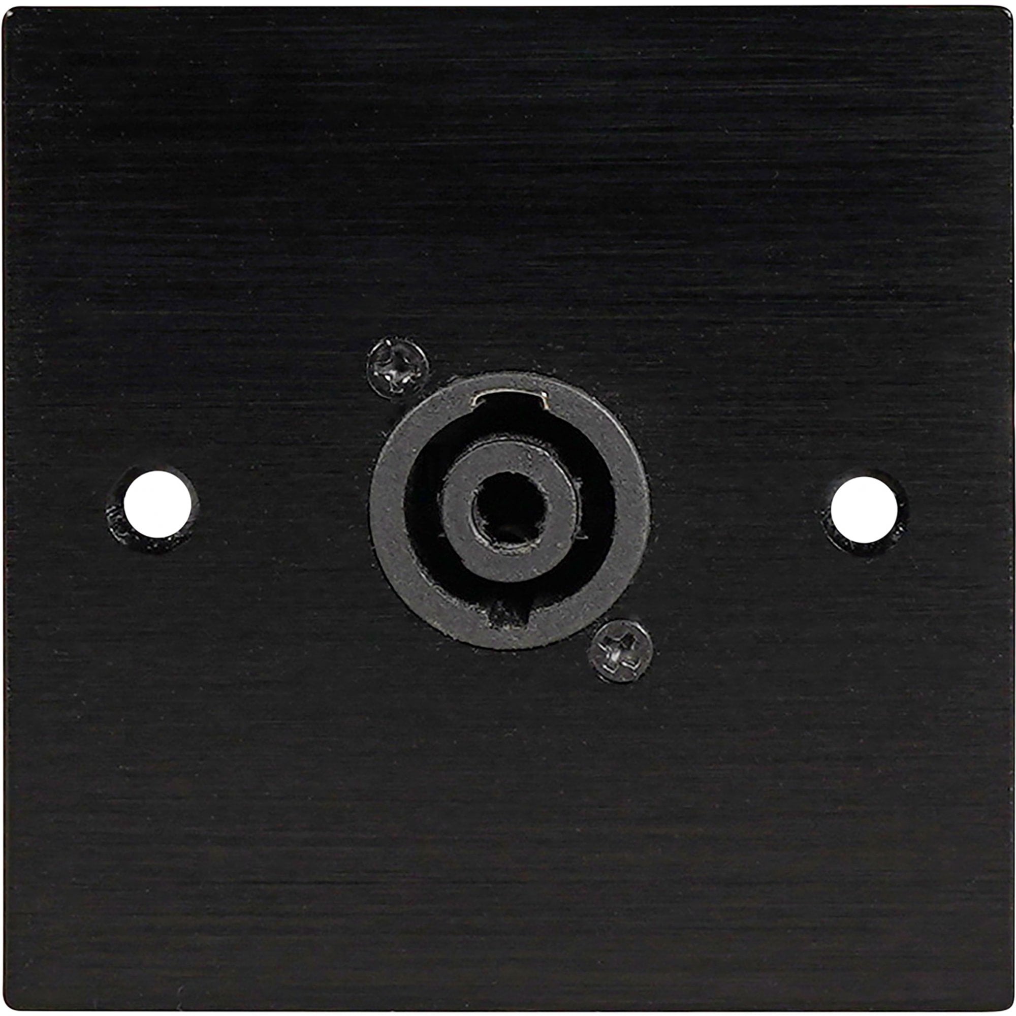 Black Metal Wall Plate 1 SpeakON Socket