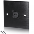 Black Metal Wall Plate 1 USB C Socket