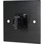 Black Metal Wall Plate 1 HDMI Socket
