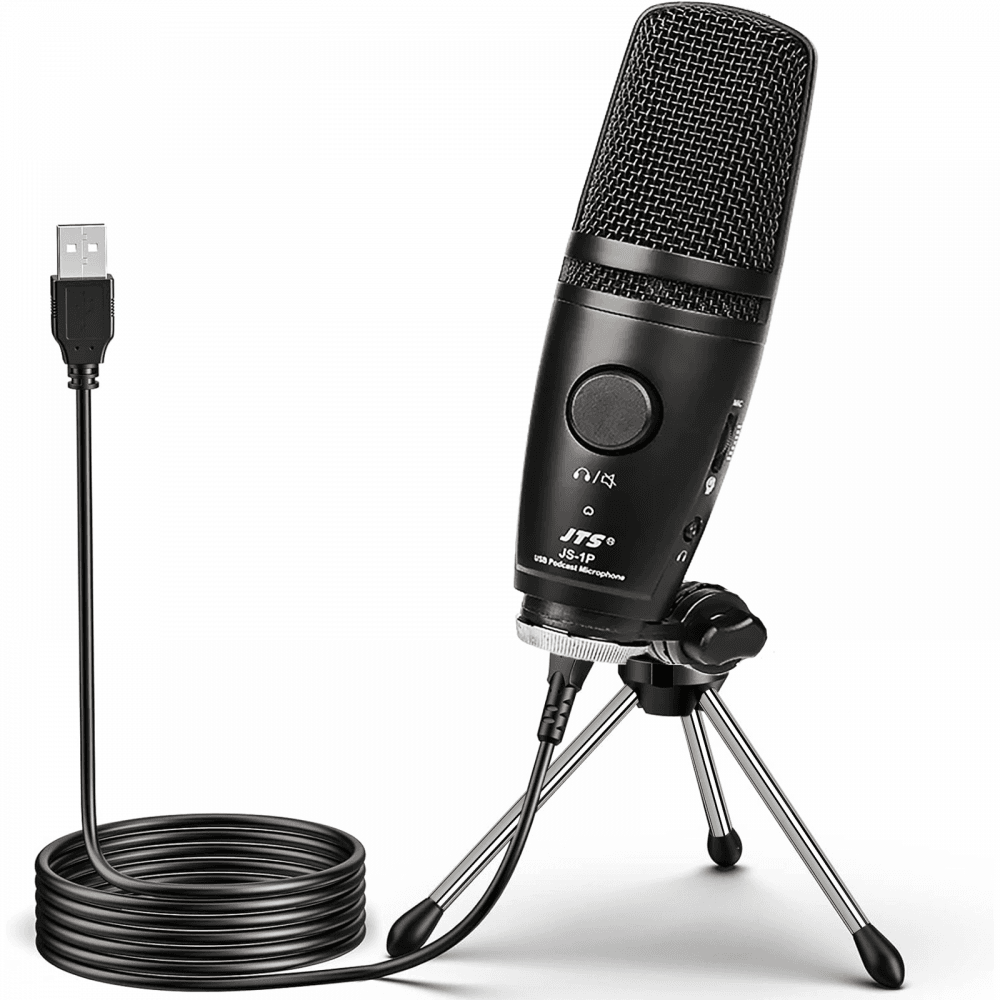 JS-1P Podcast Cardioid Condenser Microphone USB