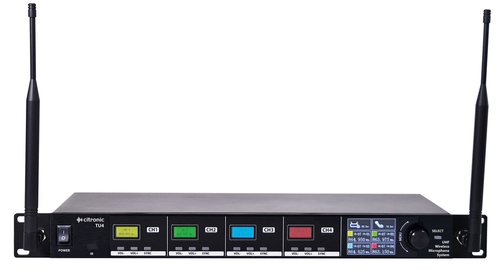 TU4 Quad Wireless Microphone System UHF Handheld
