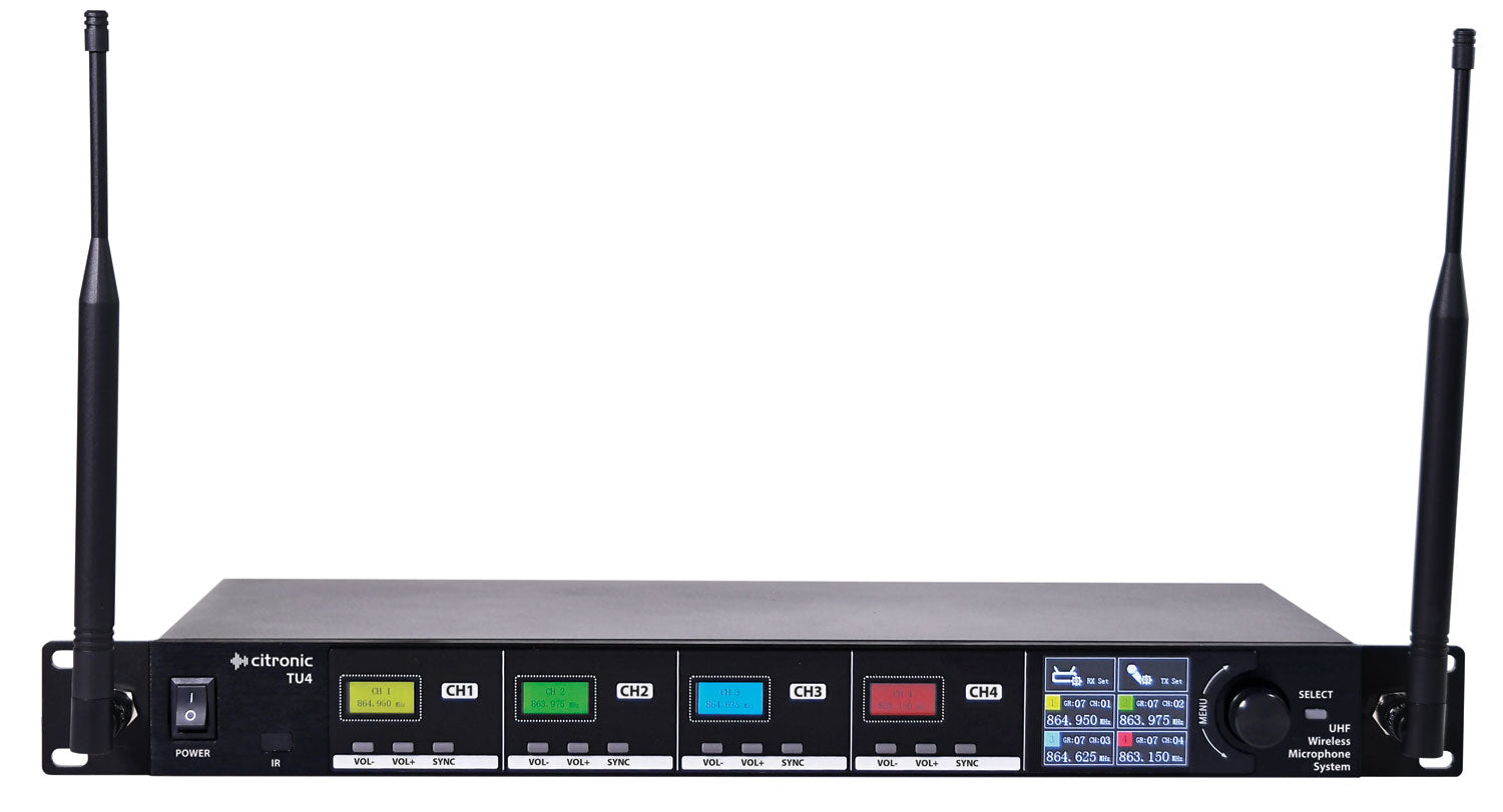 TU4 Quad Wireless Microphone System UHF Handheld