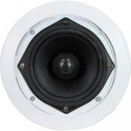 White 2-Way Low Profile Ceiling Speakers Directable Tweeter 50W